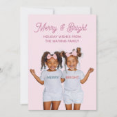 Merry And Bright Photo  Feestdagenkaart (Voorkant)