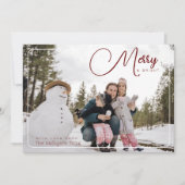 Merry and Bright Photo Holiday Card Feestdagenkaart (Voorkant)