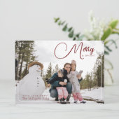 Merry and Bright Photo Holiday Card Feestdagenkaart (Staand voorkant)