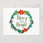 Merry and Bright Postcard Briefkaart (Voorkant)