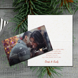 Merry And Bright Pretty Script Vakantie Fotokaart Kaart