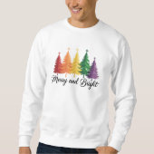Merry And Bright Rainbow Christmas Tree Gay LGBTQ  Trui (Voorkant)