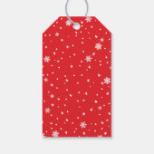 Merry and Bright Red Personalized Holiday Cadeaulabel (Achterkant)