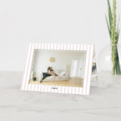 Merry And Bright Red Striped 10 Photo Folie Feestdagenkaart (Achterkant)