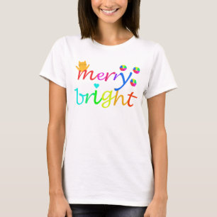 Merry and Bright Regen T-Shirt – Kleurrijk Positie