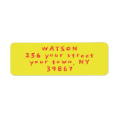 Merry and Bright retouradres Etiket (Voorkant)