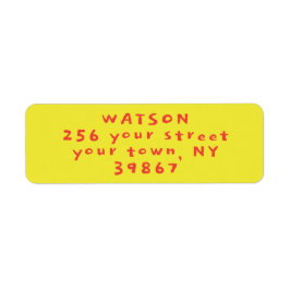 Merry and Bright retouradres Etiket