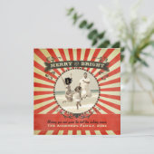 Merry and Bright Retro Photo Holiday Card - Red Feestdagenkaart (Staand voorkant)