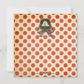 Merry and Bright Retro Red Dot Photo Holiday Card Feestdagenkaart (Achterkant)