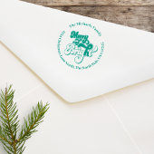 Merry and Bright Return Adres Aangepast Zelfinktende Stempel