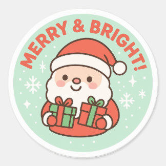 merry and bright ronde sticker