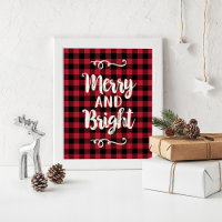Merry and Bright Rustic Red Pset Holiday Wall