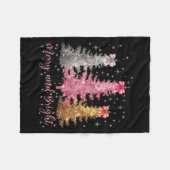 Merry And Bright Santa Christmas Tree Lights Pajam Fleece Deken (Voorkant (Horizontaal))