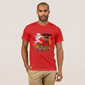 Merry and Bright Santa Sack of Gifts T-shirt (Voorkant volledig)