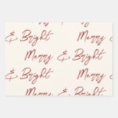 Merry and bright, Santa's hat and candy cane  Inpakpapier Vel (Voorkant 3)