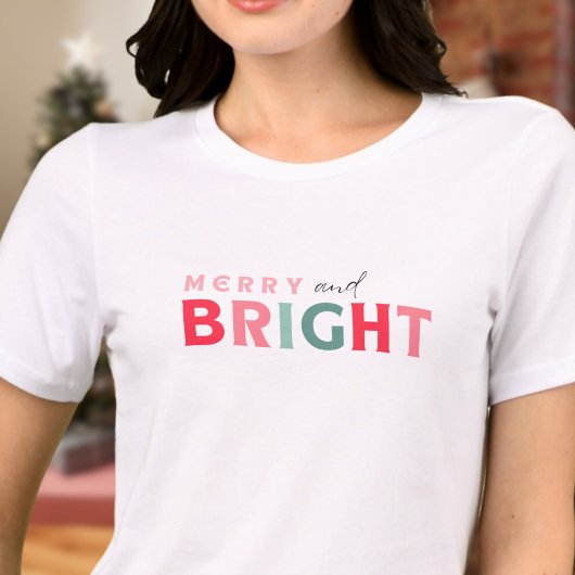 Merry and Bright - schattig kleurrijk Tri-Blend Shirt