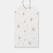 Merry and Bright Script Gold Holiday Cadeaulabel (Achterkant)