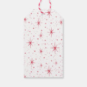 Merry and Bright Script Red Holiday Cadeaulabel (Achterkant)