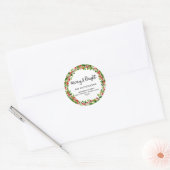 Merry and Bright Script | Vakantierendement C Ronde Sticker (Envelop)