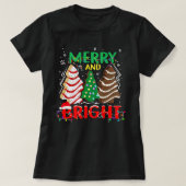 Merry and Bright Shirt, kerstbomen Shirt (Design voorkant)