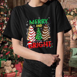 Merry and Bright Shirt, kerstbomen Shirt