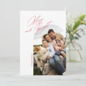 Merry and Bright Simple Arch Holiday Kaart (Staand voorkant)