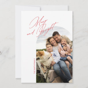 Merry and Bright Simple Arch Holiday Kaart