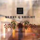 Merry and Bright Since Bedrijfslogo Raamsticker (Vel 2)