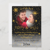 Merry and Bright Snowflakes Foto Holiday Greeting Feestdagenkaart (Voorkant)