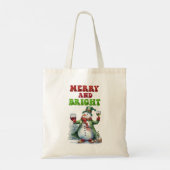 Merry and Bright Snowman  Tote Bag (Achterkant)