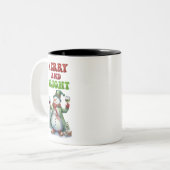 Merry and Bright Snowman  Tweekleurige Koffiemok (Voorkant links)