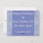 Merry and Bright Snowy Winter Landscape Art Feestdagenkaart (Achterkant)