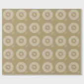 Merry and Bright Sparkles Circles Monogram Holiday Cadeaupapier (Vlak)