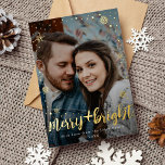 Merry and Bright Star Snowflake Foto Folie Folie Feestdagenkaart<br><div class="desc">Vier het seizoen met deze Merry and Bright Star Snowflake Photo Folie Holiday Kaart. U kunt dit verder aanpassen door op de knop "PERSONALISEREN" te klikken. Placeholder afbeelding geleverd door Unsplash en is NIET te koop,  vervang het door uw eigen foto's.</div>
