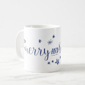 Merry and Bright Stars Holiday Coffee Mok (Voorkant links)
