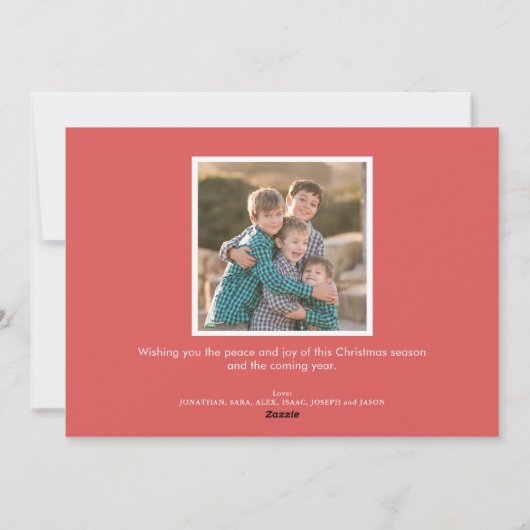 Merry and Bright Stars | Twee kerstfoto's Feestdagenkaart (Achterkant)