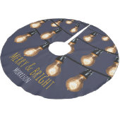 Merry and Bright String of Lights - Gepersonalisee Kerstboom Rok (Gekanteld)