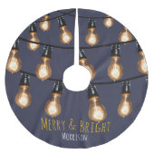 Merry and Bright String of Lights - Gepersonalisee Kerstboom Rok (Voorkant)