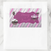 Merry and Bright Stripes Rectangle Sticker (Tas)