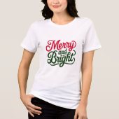 Merry and Bright T-Shirt - Festive Holiday Design (Voorkant)