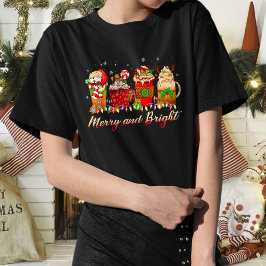 Merry and Bright T-Shirt, kerstcadeauidee T-shirt