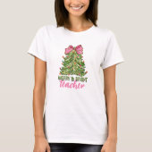 Merry and Bright Teacher Kerstboom shirt (Voorkant)
