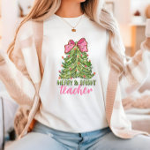 Merry and Bright Teacher Kerstboom shirt