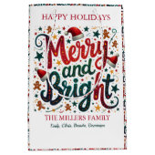 Merry and bright, this colorful, festive Design Medium Cadeauzakje (Voorkant)