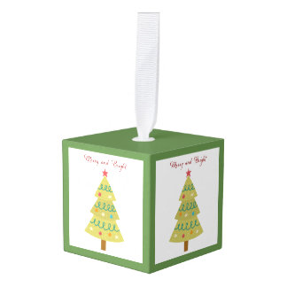 Merry and Bright Tissue Box Hoesje Kubus Ornament