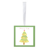 Merry and Bright Tissue Box Hoesje Kubus Ornament (Rechts)