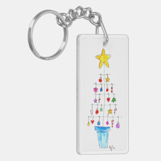 Merry and Bright Tree Sleutelhanger (Voorkant Links)