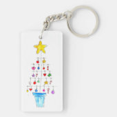 Merry and Bright Tree Sleutelhanger (achterkant)