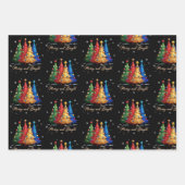 Merry and Bright Trees Christmas Holiday Gift Cute Inpakpapier Vel (Voorkant)