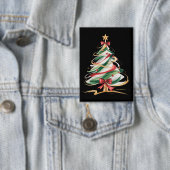 Merry and Bright Trees Christmas Holiday Winter  Button (Insitu)